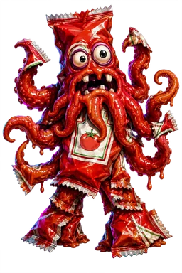 Ketchup Packet Kraken